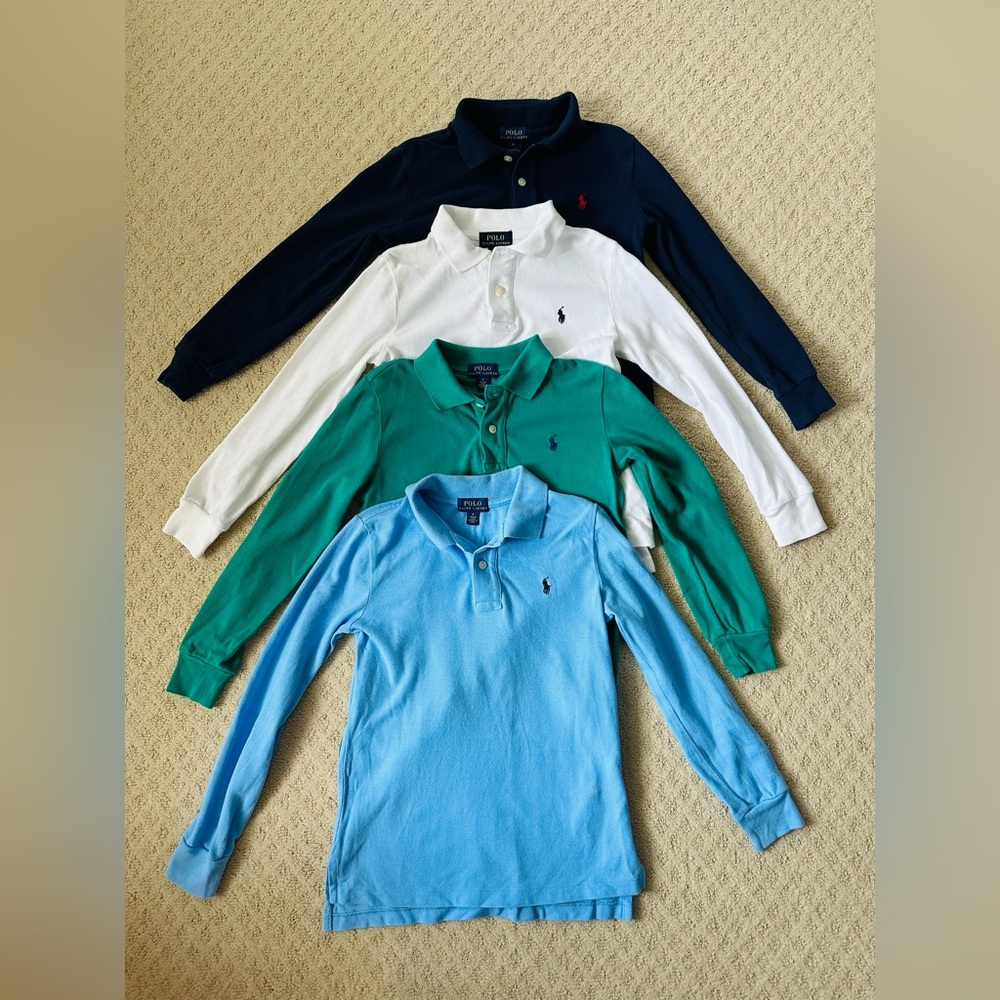 POLO Long Sleeve shirts-set of 4 size 6